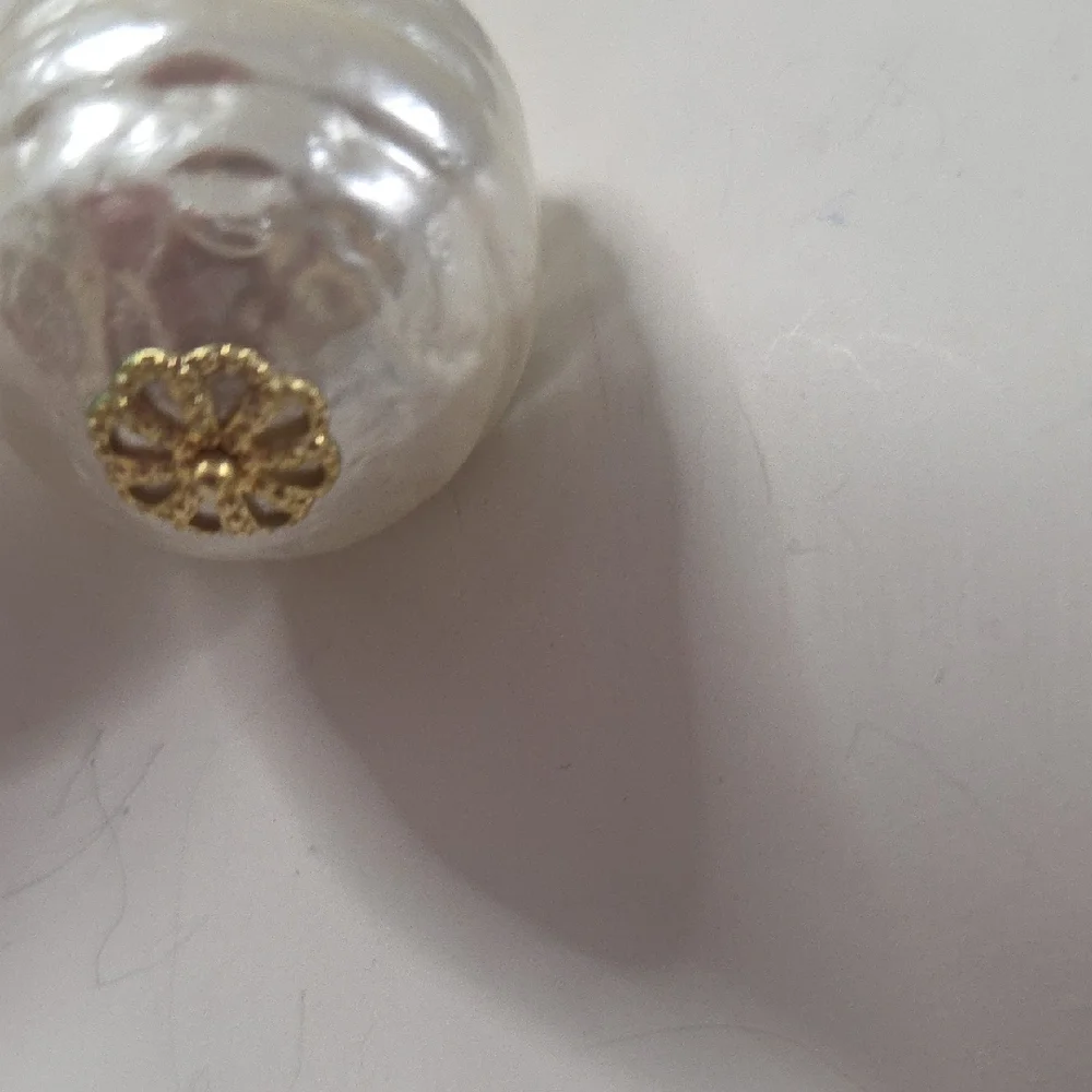 Elegant Gold Necklace with Pearl Drop | Minimalist Pearl Pendant Necklace Long.